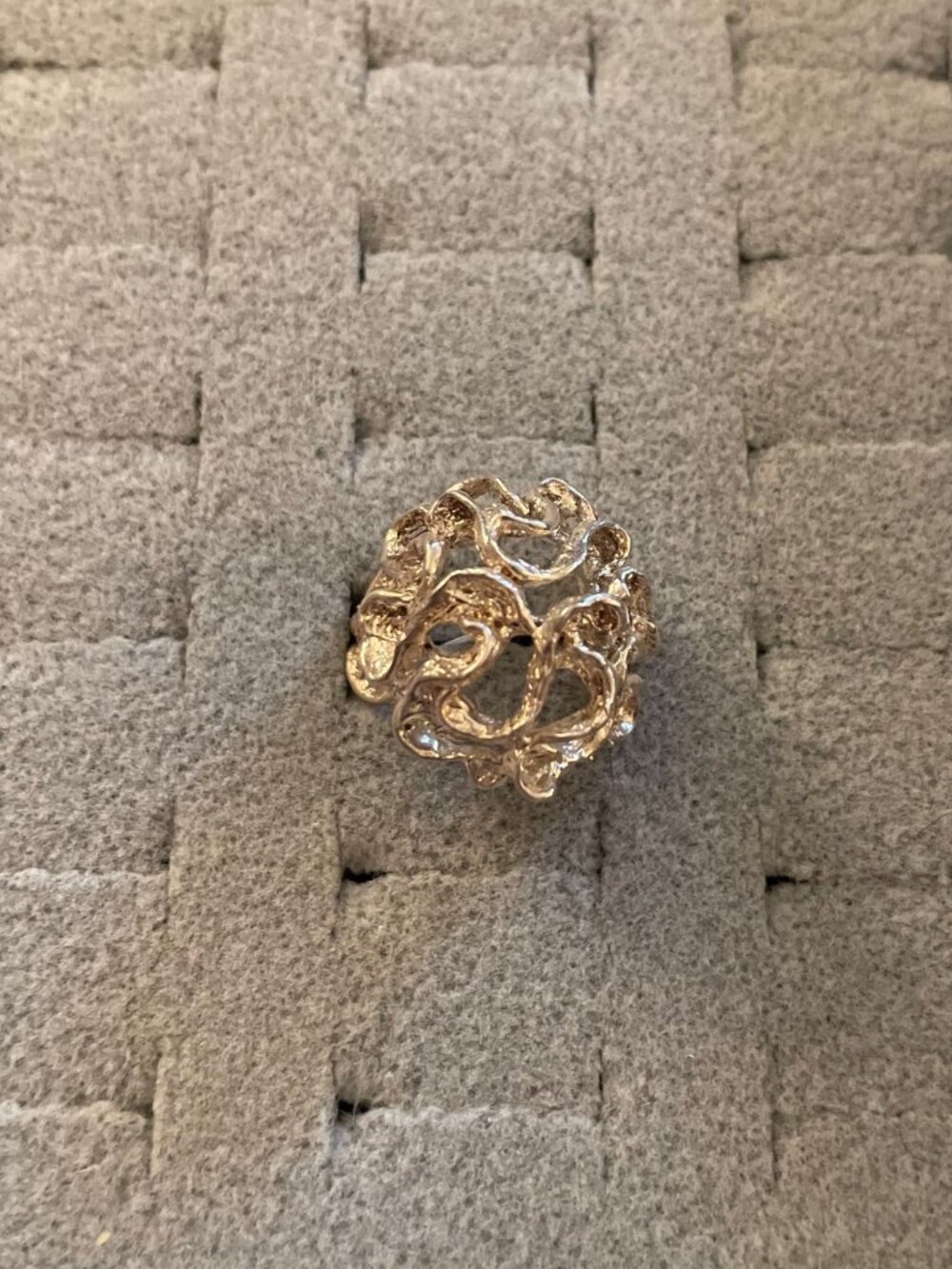 Vintage Sterling Silver Ring Abstract Handmade Statement Free Form Size 6 Boho - Picture 7 of 16